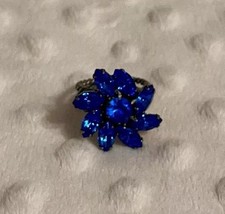 Ring blautöne blumenform gebraucht kaufen  Heilbronn