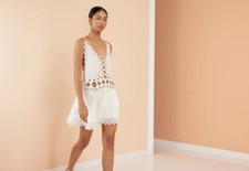 Usado, Vestido Magali Pascal tamanho M Cleo aberto costas off white $825 comprar usado  Enviando para Brazil