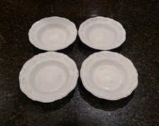 CONJUNTO DE 4 tigelas de sopa Artimino bege barroco em relevo aro 9" comprar usado  Enviando para Brazil