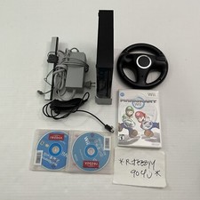 Pacote de console Wii 2006 preto Mario Kart movimento sem controles comprar usado  Enviando para Brazil