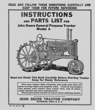 Trator de roda de aço John Deere modelo A manual 107-3-37 (leia a descrição) comprar usado  Enviando para Brazil
