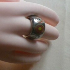 Bague acier multicolore d'occasion  Montluçon