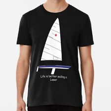 Camiseta Laser Sailboat Life Is Better Sailing tamanho A a 5XL fabricada nos EUA comprar usado  Enviando para Brazil