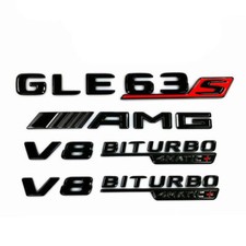 Emblema emblema preto brilhante vermelho GLE63S AMG Biturbo 4matic+ para série GLE C167 V167 comprar usado Emblema emblema preto brilhante vermelho GLE63S AMG Biturbo 4matic+ para série GLE C167 V167 comprar usado  Enviando para Brazil