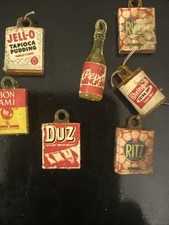 Detergente alimentar vintage cerveja biscoitos pudim Dr Pepper Cracker Jack prêmios amuleto comprar usado  Enviando para Brazil