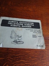 Kubota excavator manual for sale  LEAMINGTON SPA