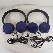 2 pares de fones de ouvido Sony com fio MDR-ZX100 roxo fones de ouvido derramamento TRABALHO TESTADO comprar usado  Enviando para Brazil