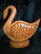 Handcrafted wooden swan for sale  Creston