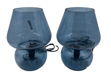 Pair blue glass for sale  BARNSTAPLE
