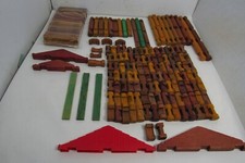 Lote enorme 158 peças de telhado de madeira vintage Lincoln Logs comprar usado  Enviando para Brazil