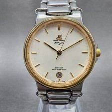 Relógio Citizen Avalon masculino 31mm mostrador branco data de dois tons redonda 4710-470192 PEÇAS comprar usado  Enviando para Brazil