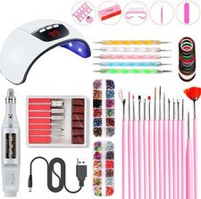 Używany, Zestaw do hybrydy lampa LED UV manicure frezarka na sprzedaż  PL