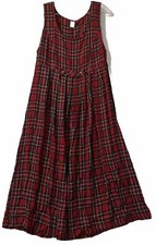 Vestido xadrez vermelho vintage sem marca sem mangas tamanho 14W comprar usado  Enviando para Brazil
