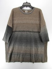 Suéter Fashion Concept Feminino Grande Marrom Pulôver Ombre Gola Redonda Relaxado Preppy comprar usado  Enviando para Brazil