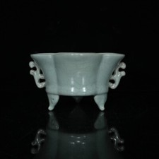 Fogão de orelha dupla fatia aberta forno dinastia canção porcelana retrô antiga 4,9", usado comprar usado  Enviando para Brazil