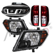 Usado, Compatível com faróis pretos Nissan Frontier 2009-2021 + lanternas traseiras vermelhas fumaça 4 peças 09-21 comprar usado  Enviando para Brazil