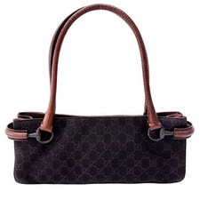 Bolsa de ombro de lona GUCCI azul marinho comprar usado  Enviando para Brazil