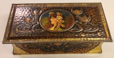 Usado, Art Nouveau/Arts & Crafts "cobre martelado" Look Biscuit Box, McFarlane Lang Co comprar usado  Enviando para Brazil