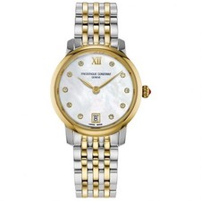 Relógio feminino Frederique Constant Slimline diamante dois tons FC-220MPWD1S23B, usado comprar usado  Enviando para Brazil