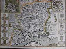 Antique map hampshire for sale  SWANLEY