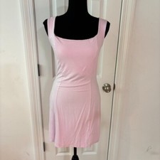 Mini vestido All in Favor gola quadrada rosa claro - Tamanho M - Novo sem etiquetas comprar usado  Enviando para Brazil