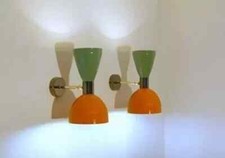 Usado, Arandela de parede italiana moderna de latão meados do século 1950 Stilnovo lâmpadas de luminária de parede comprar usado  Enviando para Brazil