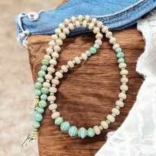 NAVAJO Colar de Contas de Banco de Cobre Opala Rosa Pérola Antigo Fecho de Prata Esterlina 19" comprar usado NAVAJO Colar de Contas de Banco de Cobre Opala Rosa Pérola Antigo Fecho de Prata Esterlina 19" comprar usado  Enviando para Brazil