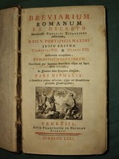 Breviarium romanum decreto usato  Sermoneta