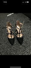 Black strappy studded for sale  WORKINGTON