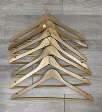 Lote de 7 cabides de roupas vintage de madeira sortidas organização armário comprar usado  Enviando para Brazil