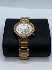 Relógio Michael Kors 38mm caixa tom rosa mostrador esfregão moldura de cristal cronógrafo aço inoxidável comprar usado  Enviando para Brazil