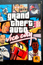 Grand Theft Auto: Vice City (PC, 2003) manual, pôster, adesivo. Disco de reprodução SEM comprar usado  Enviando para Brazil