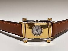RELÓGIO DE QUARTZO MASCULINO VINTAGE RARO LUXO DOIS TONS BANHADO A OURO E CROMADO "SAVERIA" comprar usado  Enviando para Brazil