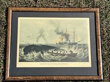 Pescador vintage com estampa de pesca de baleias do mar do sul comprar usado  Enviando para Brazil