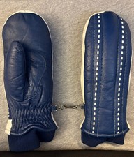 Guantes de esquí vintage ARIS CUERO blanco y azul para mujer pequeños hechos en Japón  segunda mano  Embacar hacia Mexico