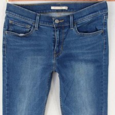 Jeans feminino Levi's 710 SUPER SKINNY stretch skinny azul W30 L32 Reino Unido tamanho 10 comprar usado  Enviando para Brazil