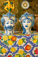 Testa moro ceramica usato  Augusta