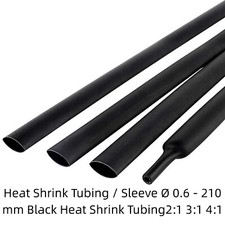 Tubo termorretrátil / manga Ø 0,6 - 210 mm tubo termorretrátil preto 2:1 3:1 4:1 comprar usado  Enviando para Brazil