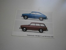 Volkswagen Typ 3, VW 1600 TL und VW Variant 1600, originale Farbenmuster v. 1966, usado comprar usado  Enviando para Brazil