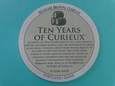 Cerveza Posavasos ~ ~ 10 Años De Allagash Fabricación Borbón Barril Curioso -, usado comprar usado  Enviando para Brazil