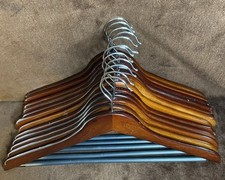 Conjunto de 12 cabides de madeira com barra de borracha antiderrapante ganchos giratórios cereja comprar usado  Enviando para Brazil