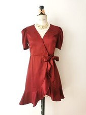 Robe portefeuille satin d'occasion  Paris I
