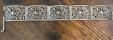 Pulseira painel prata esterlina vintage egípcia renascimento incomum comprar usado  Enviando para Brazil