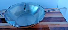 Cuisinart Wok 14" Frigideira Chefs Clássica Aço Inoxidável #726-38H Com Tampa comprar usado  Enviando para Brazil
