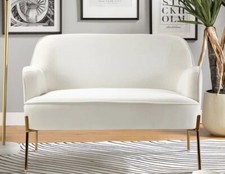 Velvet loveseat ivory for sale  Brooklyn