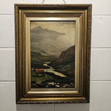 Oil canvas highland for sale  NORMANTON