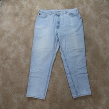 Jeans feminino vintage CHIC perna cônica cintura alta 24 azul denim desgastado, usado comprar usado  Enviando para Brazil