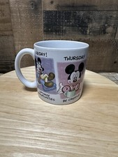 Caneca grande vintage Disney multicolorida Mickey Mouse dias da semana de trabalho 4,25”x4”., usado comprar usado Caneca grande vintage Disney multicolorida Mickey Mouse dias da semana de trabalho 4,25”x4”., usado comprar usado  Enviando para Brazil