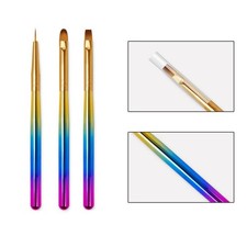 Usado, Pincel de gel UV náilon+metal nail art pintura ferramentas de manicure multifuncional comprar usado  Enviando para Brazil
