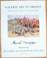 MANOEL PILLARD EXPOSIÇÃO ARTE PÔSTER IMPRESSÃO GALERIA ARTE ORIENT PARIS 1975 RARO comprar usado  Enviando para Brazil